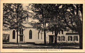 Postcard NY Bridgewater Congregational Church