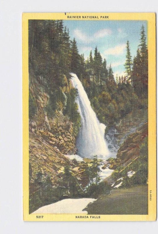 VINTAGE POSTCARD NATIONAL STATE PARK RAINIER NARADA FALLS