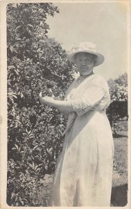 F42/ Occupational RPPC Postcard c1910 Woman Gardener Flowers  27