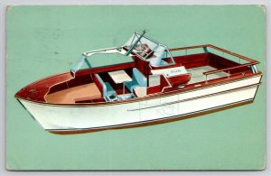 Fair Haven Yacht Works NJ New Owens 25 Flagship Cruiser Adv 1960 Postcard B45