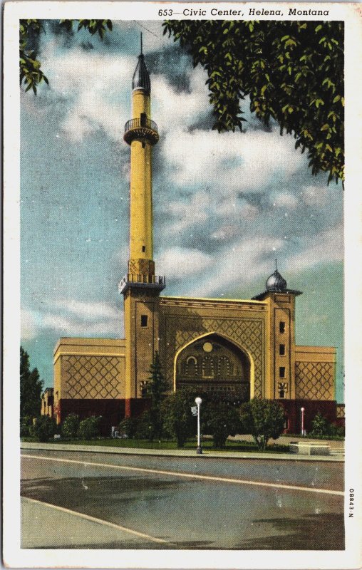 Civic Center Helena Montana Vintage Postcard C132