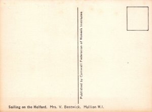 Cornwall Postcard - Sailing on The Helford River  SW18131