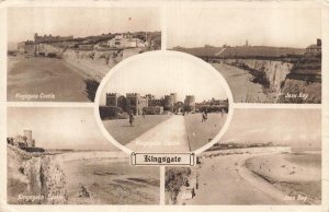 Vintage Kingsgate Castle & Joss Bay Postcard England 1951