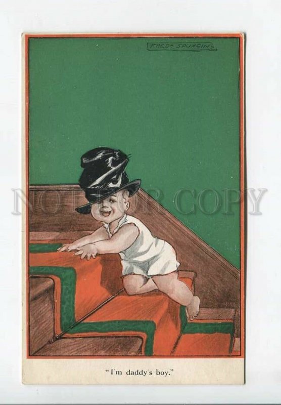 3182469 COMIC Boy in TOP HAT by SPURGIN Vintage PC