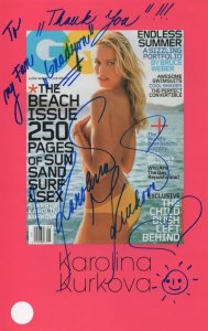 Karolina Kurkova Supermodel Giant 12x8 Hand Signed GG Vogue Photo