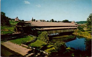 Vermont Shelburne Covered Bridge Entrance To Museum