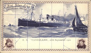 Red Star Line Steamship S.S. Vaderland c1900 Private Mailing Card Postcard