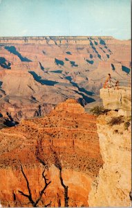 Grand Canyon National Park Arizona Mather Point Scenic Landscape Chrome Postcard 