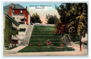 Approaching Eighth Street St Easton PA Pennsylvania Postcard (ER1)