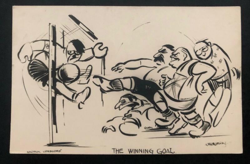 Mint Pro Allies Picture WW2 Postcard PPC Anti Germany The Winning Goal