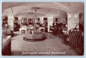 Indianapolis Indiana IN Postcard The Seville Tavern Smartest Restaurant c1920's