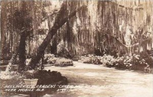 Alabama Mobile Bellingrath Gardens Oak Tree &  Spanish Moss Real Photo RPPC