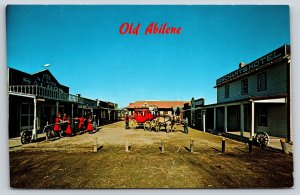 Theme Park~Old Abilene KS~Alamo Saloon~Merchants Hotel~Horse Carriage~Postcard