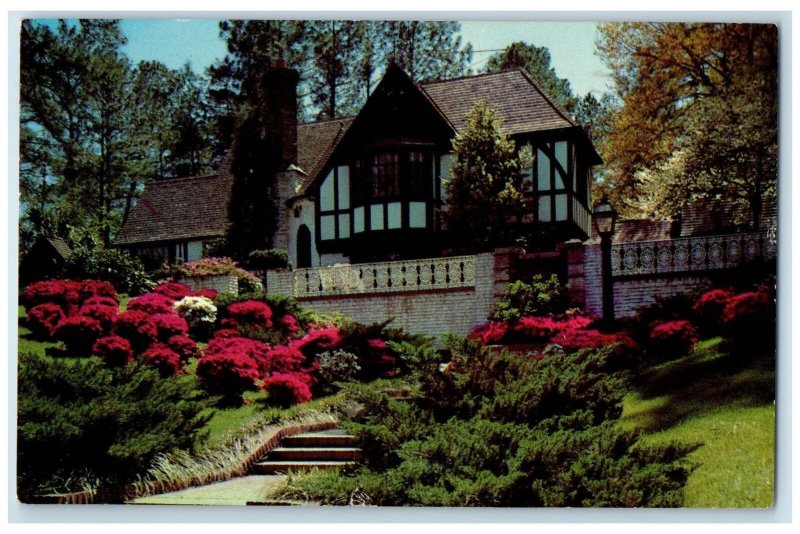 1967 One Of The Beautiful Homes Exterior Flowers Augusta Georgia GA Postcard