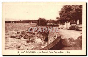 Postcard Old Cap d'Antibes The Cape Road in Juan les Pins