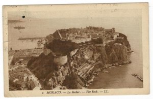 Monaco 1929 Used Postcard The Rock Ships Architecture