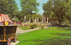 Lincoln Nebraska 1960s Postcard Overlook Fountain Children's Zoo