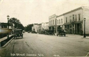 WI, Juneau, Wisconsin, Oak Street, L.L. Cook No. 4844, RPPC