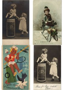 PC ADVERTISING COLLECTION 225 Vintage Postcards WITH BETTER (L4388)