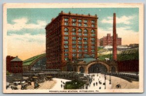 Pennsylvania Railroad Station  Pittsburgh  PA  Postcard  1922