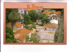 Red Roofs of St Thomas, US Virgin Islands, Map on Back