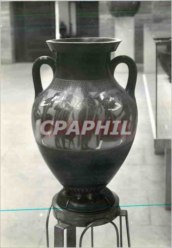 Postcard Modern Paestum ancient amphora has noirre provenat face of oratory H...