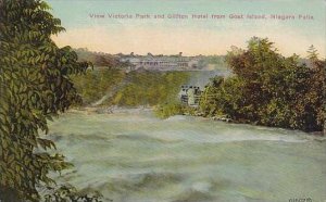 New York Niagara Falls View Victoria Park And Clifton Hotel From Goat Island