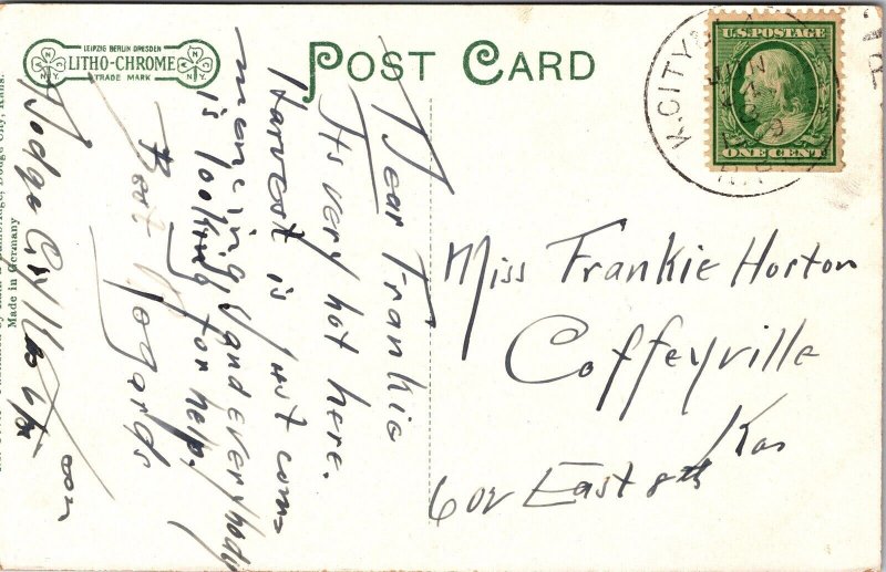 Postcard Third Ward School in Dodge City, Kansas