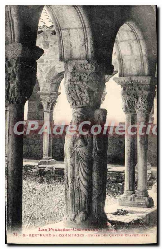 Postcard Old Saint-Bertrand-de-Comminges Pillar Of Four