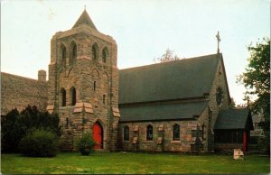 St Peters Sea Narragansett Rhode Island Episcopal Church Cross UNP Postcard 