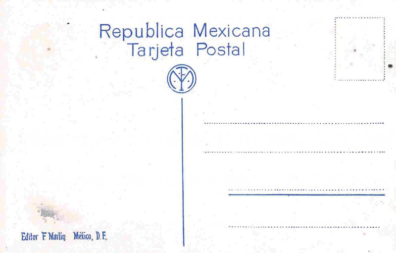 Mexican Indian Family & Donkey Mexico postcard