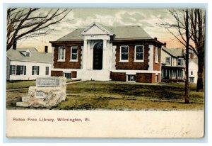 1907 View Of Pettee Free Library Wilmington Vermont VT Posted Antique Postcard   