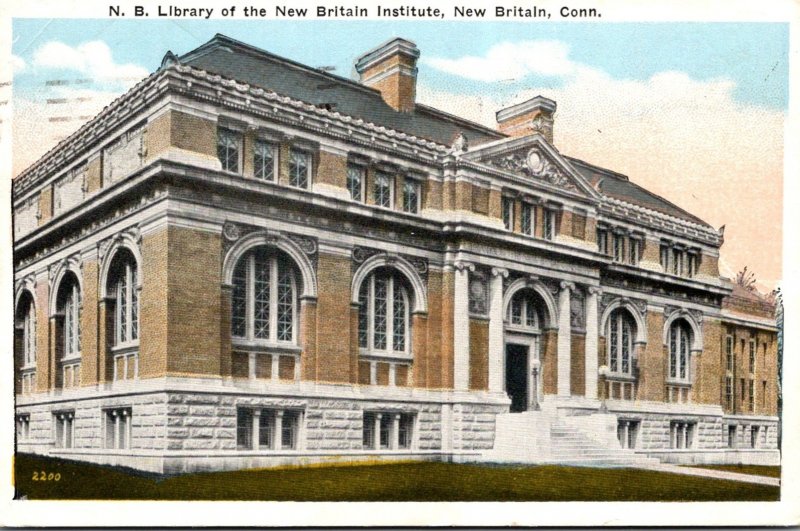 Connecticut New Britain Library Of The New Britain Institute 1922