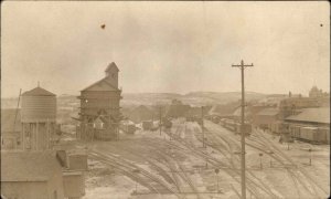 RR Train Tracks Buildings Industry Near Riverside NJ Written Back RPPC c1910