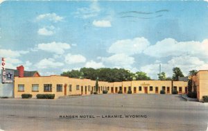 Laramie Wyoming 1956 Postcard Ranger Motel