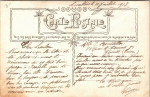 Vintage VICTORIAN - PRETTY GIRL - COLOR -   RPPC Postcard 1910s FRANCE