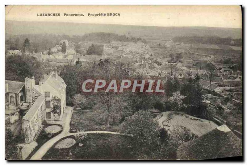 Old Postcard Panorama Property Luzarches Broca