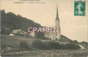 Postcard Old Domremy La Basilica and Bois Chenu