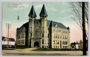 Warren PA Central High School Pennsylvania Postcard X30