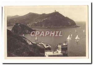 San Sebastian Old Postcard Vista desde el Monte Urgell