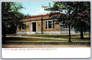 K17/ Richmond Hill Long Island New York Postcard c1910 Carnegie Library 285