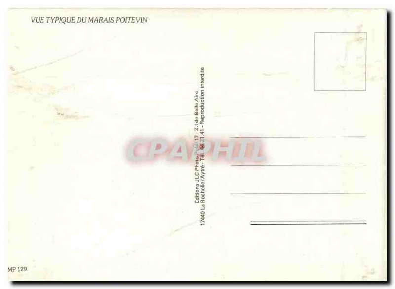 Modern Postcard View Marais Poitevin Typical