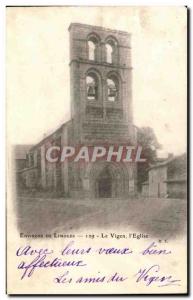 Old Postcard From Around Limoges Le Vigen l & # 39Eglise