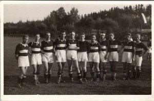 Sports European Football Team RPPC Mid Century Poland Postcard T18