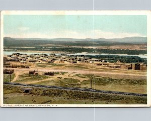 View Overlooking Pueblo of Santo Domingo NM Fred Harvey Vintage Postcard O51