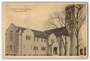 1911 Presbyterian Church Hempstead New York NY Posted Antique Postcard 