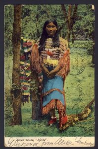 Native American - Kiowa squaw Havta - Boston Mass. Cambridge 1906 receiver Conco