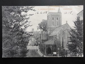 Surrey GUILDFORD St Nicholas Church c1905 Old Postcard by A.S. Series 560