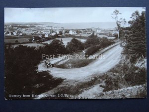 Isle of Man RAMSEY FROM HAIRPIN CORNER c1913 RP Postcard