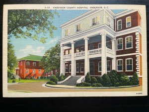 Vintage Postcard 1930-1945 Anderson County Hospital Anderson South Carolina